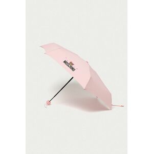 Deštník Moschino růžová barva