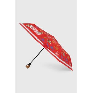 Deštník Moschino červená barva, 8033