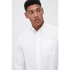 Košile Premium by Jack&Jones pánská, bílá barva, slim, s límečkem button-down