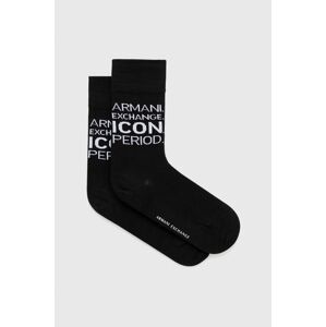 Ponožky Armani Exchange dámské, černá barva
