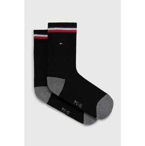 Dětské ponožky Tommy Hilfiger 2-pack černá barva