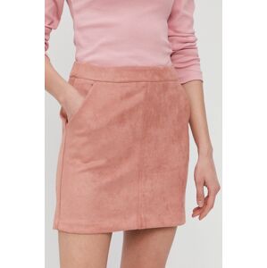 Sukně Vero Moda růžová barva, mini, jednoduchá