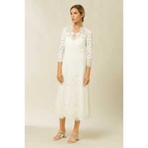 Šaty Ivy & Oak bílá barva, midi, áčkové