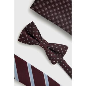 Sada kravaty, motýlka a kapesníčku Jack & Jones fialová barva