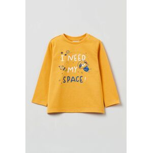 Dětské tričko s dlouhým rukávem OVS oranžová barva, s potiskem