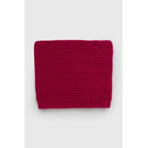 Dětska čepice United Colors of Benetton růžová barva, z tenké pleteniny, vlněná
