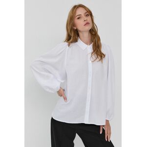Košile Samsoe Samsoe dámská, bílá barva, relaxed, s klasickým límcem