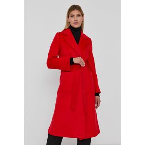 Kabát MAX&Co. dámský, červená barva, přechodný, bez zapínání