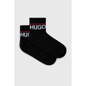 Ponožky Hugo (2-pack) pánské, černá barva