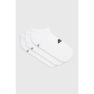 Ponožky 4F (3-pack) pánské, bílá barva