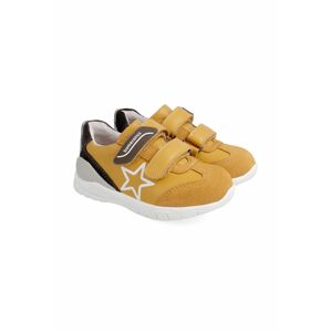 Dětské kožené boty Biomecanics žlutá barva