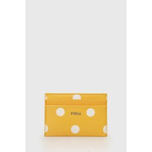 Kožená peněženka Furla dámská, žlutá barva