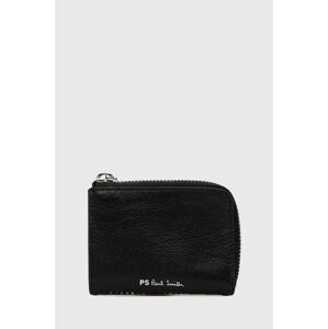 Kožená peněženka PS Paul Smith pánská, černá barva