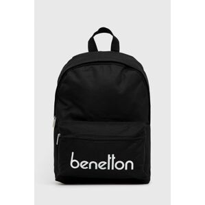 Dětský batoh United Colors of Benetton černá barva, velký, s potiskem