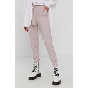 Kalhoty Jacqueline de Yong dámské, růžová barva, hladké
