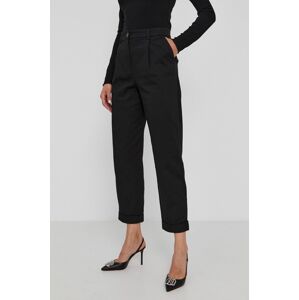 Kalhoty MAX&Co. dámské, černá barva, střih chinos, high waist