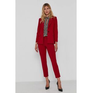 Kalhoty Marella dámské, červená barva, jednoduché, medium waist