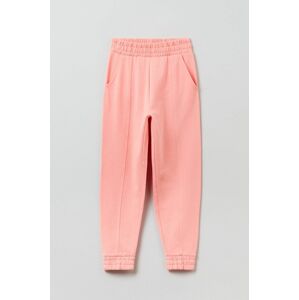 Dětské kalhoty OVS růžová barva, hladké