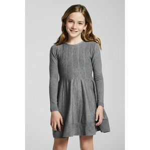 Dívčí šaty Mayoral šedá barva, mini, áčkové