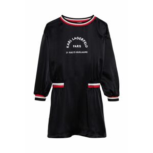 Šaty Karl Lagerfeld černá barva, mini, áčkové