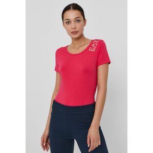 Tričko EA7 Emporio Armani dámské, růžová barva