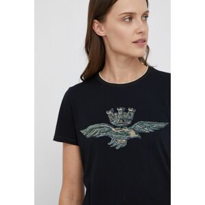 Bavlněné tričko Aeronautica Militare černá barva