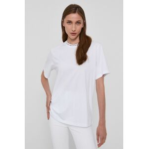 Bavlněné tričko Victoria Victoria Beckham bílá barva