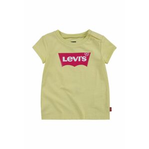 Dětské bavlněné tričko Levi's žlutá barva