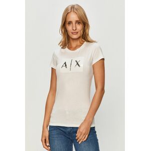 Bavlněné tričko Armani Exchange bílá barva, 8NYTDL YJ73Z