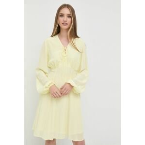 Šaty Ivy Oak žlutá barva, mini