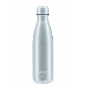 Wink Bottle - Termo láhev GLITTER SILVER
