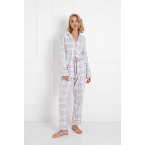 Pyžamo Aruelle Amalia dámské, šedá barva, bavlněné
