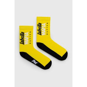 Ponožky LaBellaMafia dámské, žlutá barva