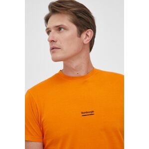 Bavlněné tričko Bomboogie oranžová barva, hladké