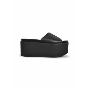 Pantofle Altercore SHANNA VEGAN dámské, černá barva, na platformě