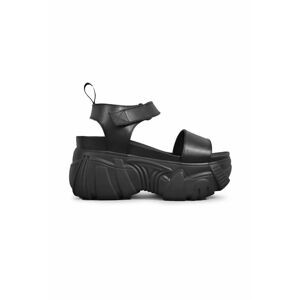 Sandály Altercore DRACONIA VEGAN dámské, černá barva, na platformě