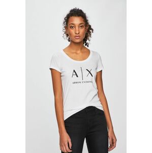 Bavlněné tričko Armani Exchange bílá barva, 8NYT70 YJ16Z NOS
