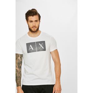 Bavlněné tričko Armani Exchange bílá barva, s potiskem, 8NZTCK Z8H4Z NOS