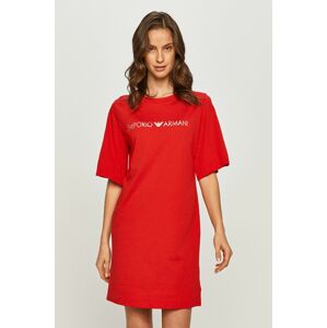 Šaty Emporio Armani Underwear červená barva, mini, jednoduché