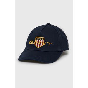 Čepice Gant tmavomodrá barva, s aplikací