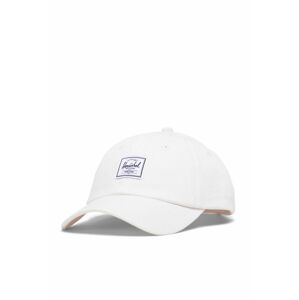 Čepice Herschel bílá barva, s aplikací