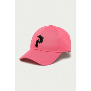 Čepice Peak Performance růžová barva, s aplikací