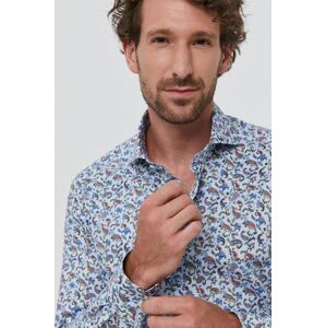 Košile Emanuel Berg pánská, slim, s italským límcem