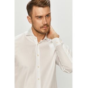 Košile Baldessarini pánská, bílá barva, regular, s italským límcem
