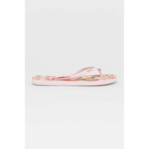 Žabky Rip Curl dámské, růžová barva, na plochém podpatku