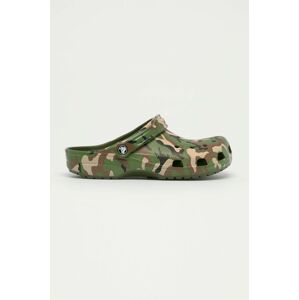 Pantofle Crocs pánské, zelená barva, RINTED.CAMO.CLOG.206454-ARMYGREEN/