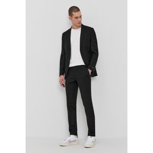 Oblek Premium by Jack&Jones pánský, černá barva, hladký