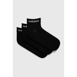 Ponožky adidas (3-pack) GE6177.D dámské, černá barva