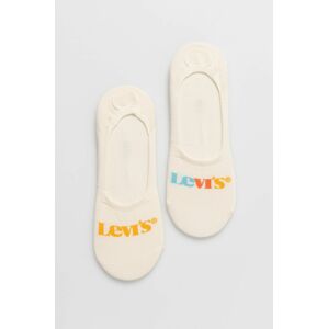Ponožky Levi's krémová barva