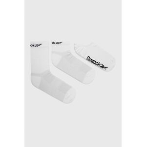 Ponožky Reebok GH0405 bílá barva